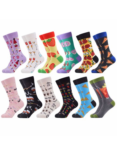 WeciBor Women's Funny Casual Combed Cotton Socks Packs