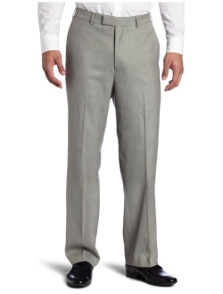 Savane Men's Flat Front Sharkskin Dress Pant