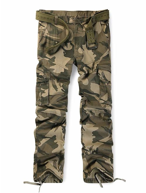 OCHENTA Men's Outdoor Woodland Military Cargo Pant