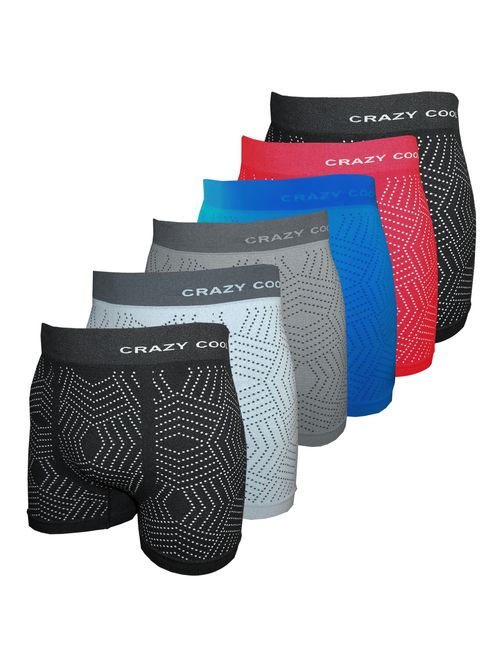 Buy Crazy Cool Stretches Seamless Mens Boxer Briefs Underwear 6-Pack Set  online