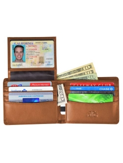 RFID Blocking Leather Wallet for Men - RFID Passport Sleeve and Gift Box incl.