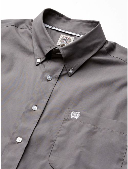 Cinch Men's Classic Fit Long Sleeve Button One Open Pocket Solid Basic