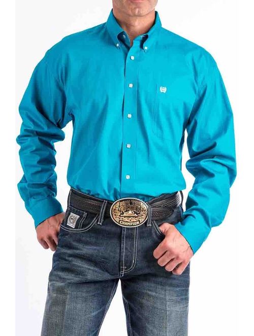 Cinch Men's Classic Fit Long Sleeve Button One Open Pocket Solid Basic