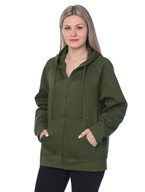 Beverly Rock Womens Sweatshirt Plus Size Heavyweight Active Fleece Full Zip-Up Hoodie