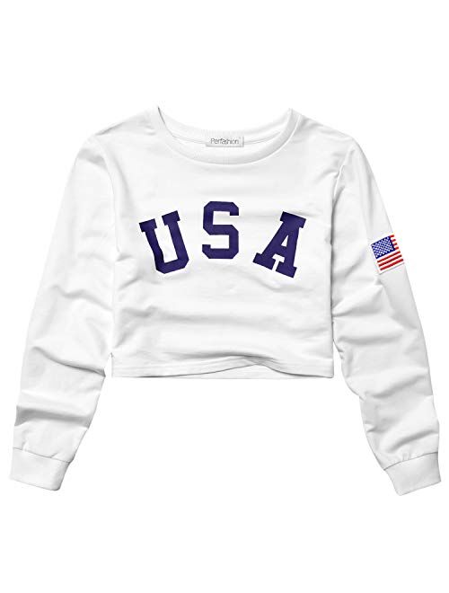 Cropped Sweatshirts for Women, Long Sleeve Cute Crop Top Shirt Cotton Pullover