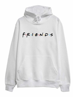 Womens Loose Friends Hoodie Cotton Blend TV Show Hooded Sweashirt Pullover Tops