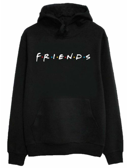 Womens Loose Friends Hoodie Cotton Blend TV Show Hooded Sweashirt Pullover Tops