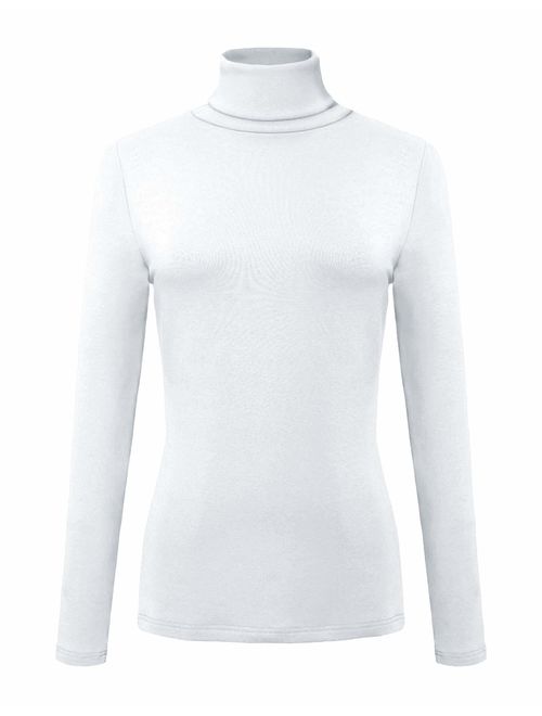 Urban CoCo Women's Solid Turtleneck Long Sleeve Sweatshirt