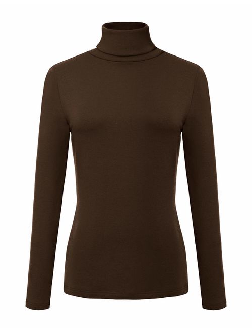 Urban CoCo Women's Solid Turtleneck Long Sleeve Sweatshirt