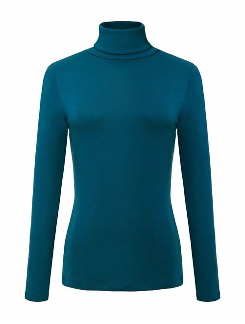 Urban CoCo Women's Solid Turtleneck Long Sleeve Sweatshirt