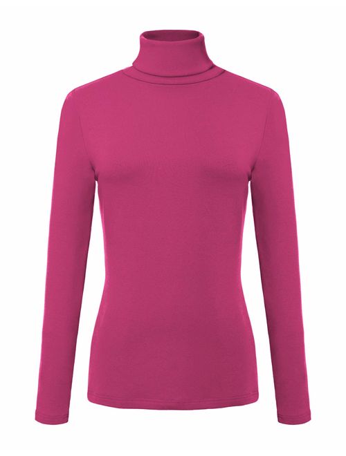 Urban CoCo Women's Solid Turtleneck Long Sleeve Sweatshirt