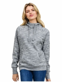 esstive Women's Ultra Soft Fleece Midweight Casual High-Neck Solid Pullover Hoodie Sweatshirt