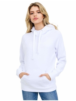 esstive Women's Ultra Soft Fleece Midweight Casual High-Neck Solid Pullover Hoodie Sweatshirt