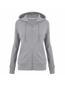 DELIGHT Women's French Terry Regular Fit Zip up Hoodie