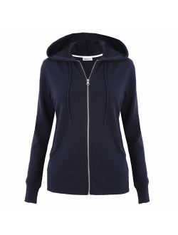 DELIGHT Women's French Terry Regular Fit Zip up Hoodie