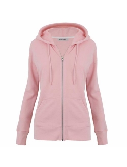 DELIGHT Women's French Terry Regular Fit Zip up Hoodie