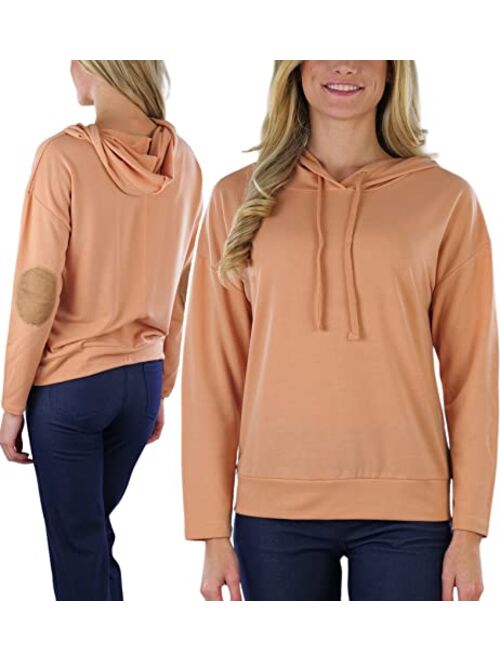 ToBeInStyle Women's Thin Fabric Long Sleeve Kangaroo Pocket Zip Up Hoodie