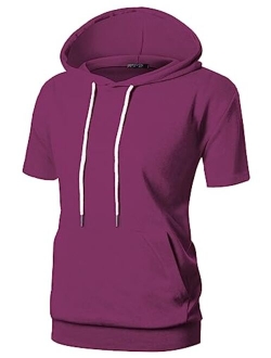 GIVON Womens Comfortable Long Sleeve Lightweight Pullover Hoodie with Kanga Pocket(XS~4XL)