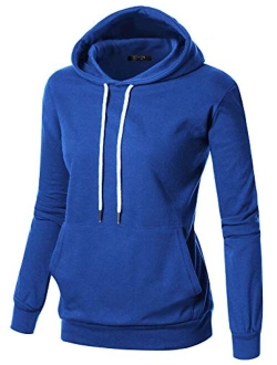 GIVON Womens Comfortable Long Sleeve Lightweight Pullover Hoodie with Kanga Pocket(XS~4XL)