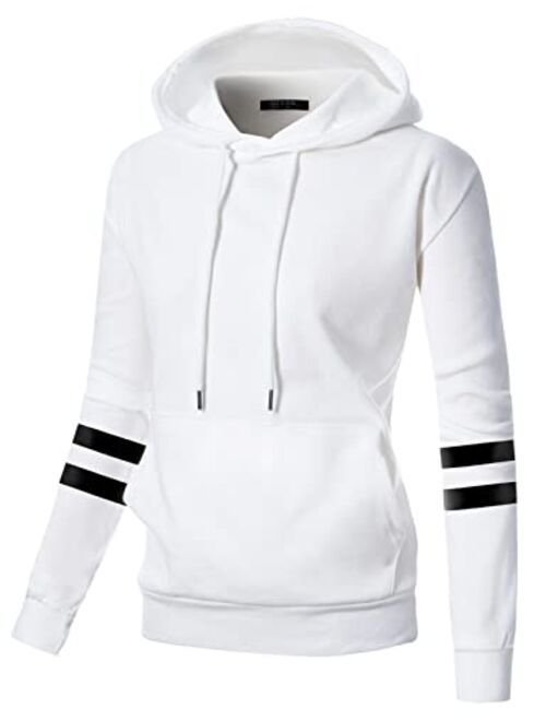 GIVON Womens Comfortable Long Sleeve Lightweight Pullover Hoodie with Kanga Pocket(XS~4XL)