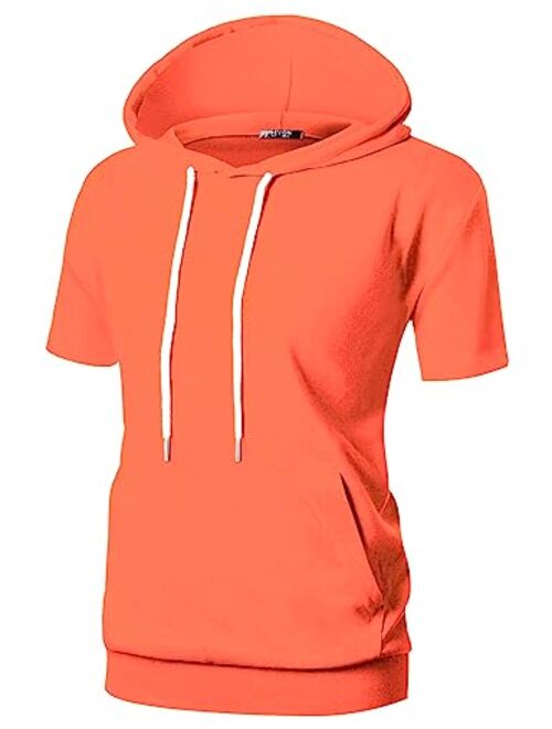 GIVON Womens Comfortable Long Sleeve Lightweight Pullover Hoodie with Kanga Pocket(XS~4XL)