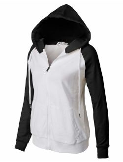 H2H Womens Casual Slim Fit Hoodie Lightweight Long Sleeve