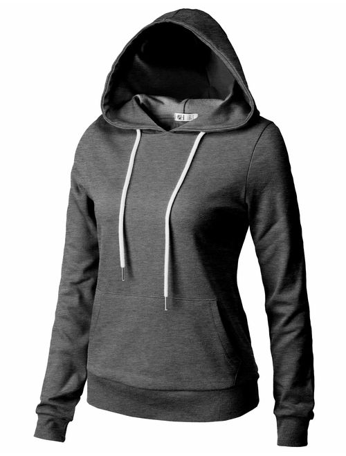 H2H Womens Casual Slim Fit Hoodie Lightweight Long Sleeve