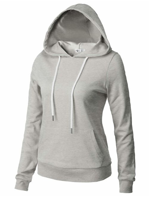 H2H Womens Casual Slim Fit Hoodie Lightweight Long Sleeve