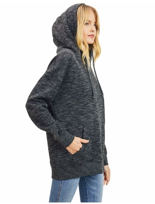 esstive Women's Ultra Soft Fleece Oversized Midweight Casual Solid Pullover Hoodie Sweatshirt