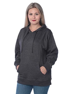 Beverly Rock Women's Plus Size Active Fleece Pullover Hooded Sweatshirt