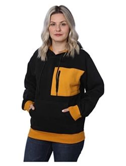 Beverly Rock Women's Plus Size Active Fleece Pullover Hooded Sweatshirt