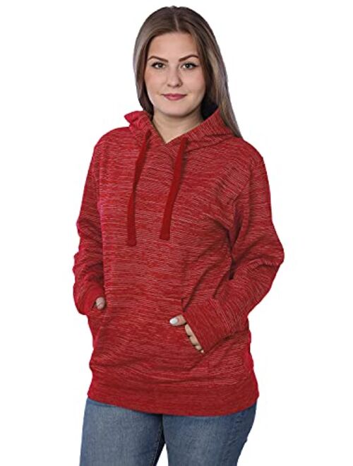 Beverly Rock Women's Plus Size Active Fleece Pullover Hooded Sweatshirt