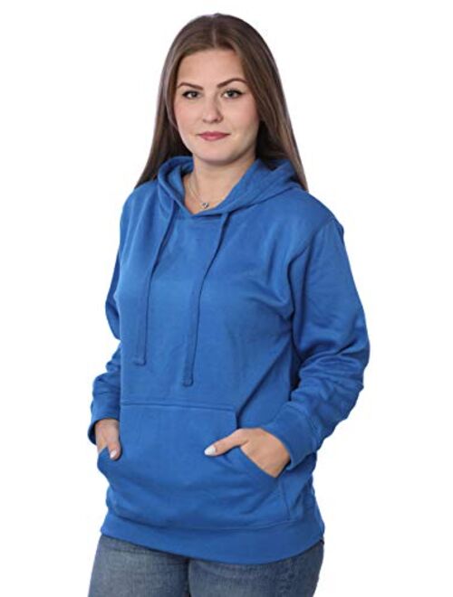 Beverly Rock Women's Plus Size Active Fleece Pullover Hooded Sweatshirt