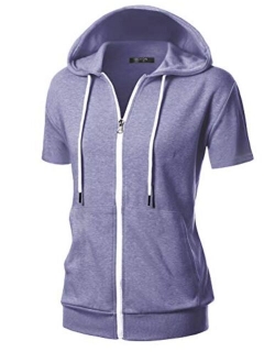 GIVON Womens Comfortable Long Sleeve Lightweight Zip-up Hoodie with Kanga Pocket(XS~4XL)