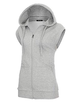 GIVON Womens Comfortable Long Sleeve Lightweight Zip-up Hoodie with Kanga Pocket(XS~4XL)