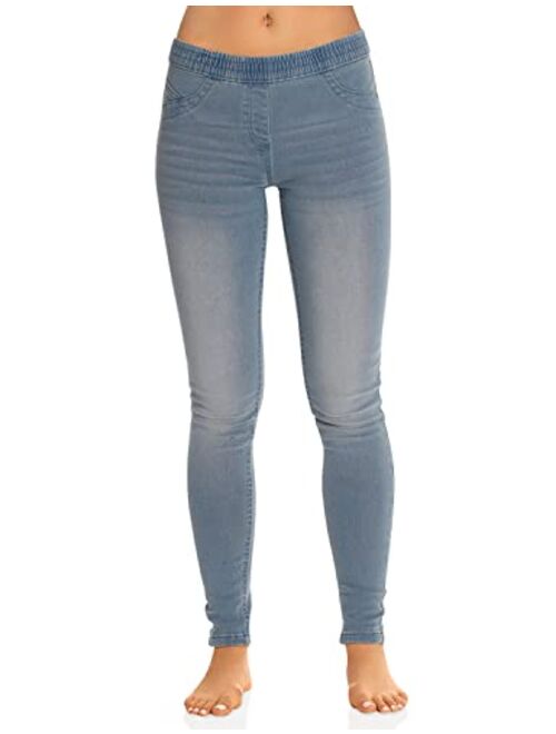 Just Love Denim Jeggings for Women with Pockets Comfortable Stretch Jeans Leggings