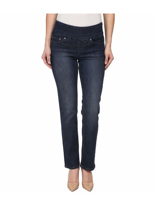 Jag Jeans Women's Petite Peri Pull On Straight Leg Jean