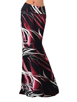 Novia's Choice Novias Women Multicolored Print High Waist Maxi Skirt Long Skirt