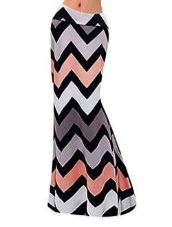 Novia's Choice Novias Women Multicolored Print High Waist Maxi Skirt Long Skirt