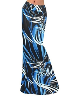 Novia's Choice Novias Women Multicolored Print High Waist Maxi Skirt Long Skirt