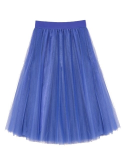 Women's A Line Knee Length Tutu Tulle Prom Party Dance Skirt