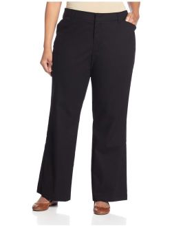 Women's Plus-Size Relaxed Straight Stretch Twill Pant
