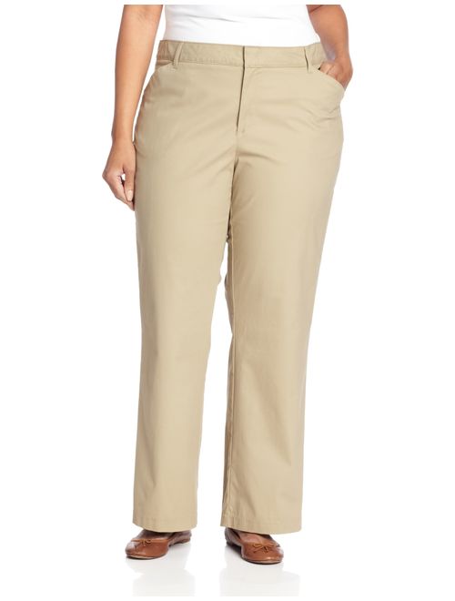 Dickies Women's Plus-Size Relaxed Straight Stretch Twill Pant