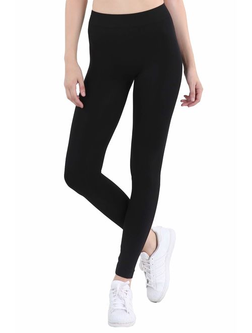 NIKIBIKI Women Seamless Smooth Basic Leggings, One Size