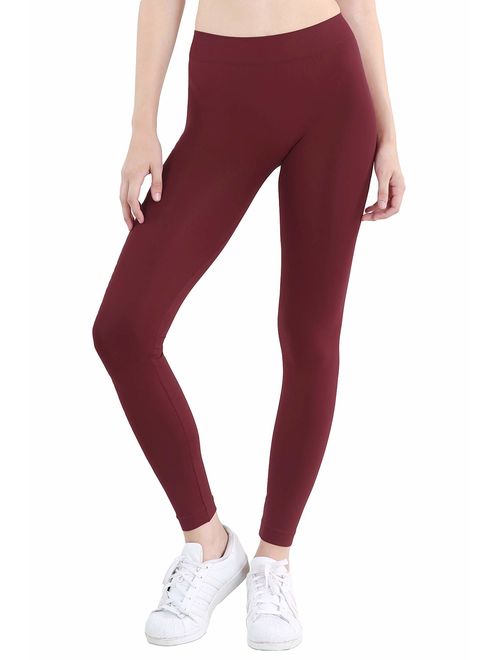 NIKIBIKI Women Seamless Smooth Basic Leggings, One Size