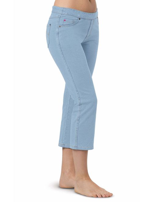 PajamaJeans Capri Pants for Women - Stretch Denim Capris for Women