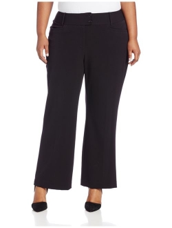 Rafaella Women's Plus-Size Curvy-Fit Gabardine Bootcut Trouser