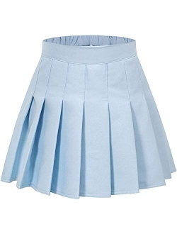 SANGTREE Girls & Women's Pleated Skirt with Comfy Stretchy Band, 2 Years - Adult XL