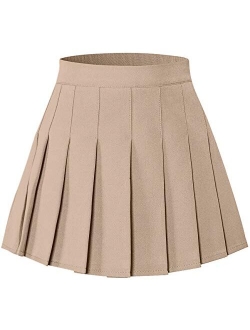 SANGTREE Girls & Women's Pleated Skirt with Comfy Stretchy Band, 2 Years - Adult XL