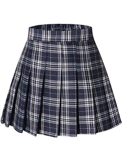 SANGTREE Girls & Women's Pleated Skirt with Comfy Stretchy Band, 2 Years - Adult XL